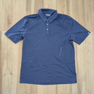 NWT Willy Athletic Polo Pima Cotton Blend Venice Blue Short Sleeve Men’s XL